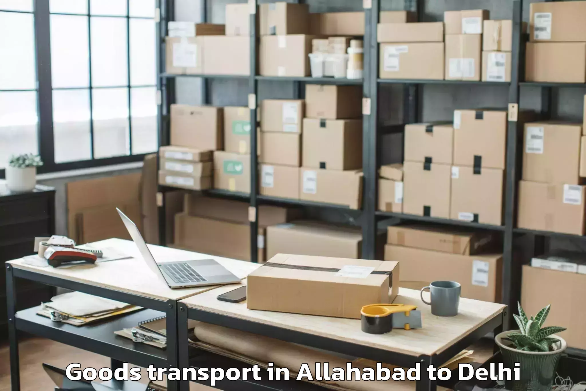 Hassle-Free Allahabad to Pacific D21 Mall Goods Transport